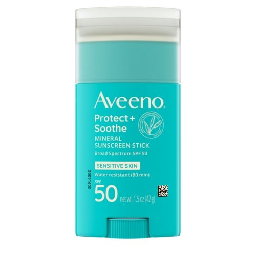 Aveeno® Protect + Soothe Mineral Sunscreen Stick Broad Spectrum SPF 50, 1.5 Oz