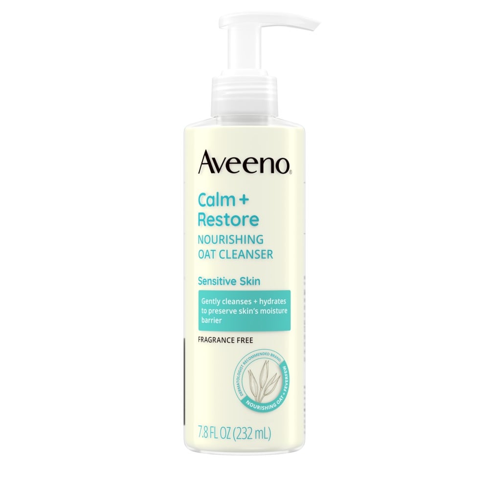 Image from front of AVEENO CALM + RESTORE™ Nourishing Oat Cleanser, For Sensitive Skin