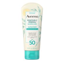 AVEENO® POSITIVELY MINERAL™ Sensitive Skin Sunscreen Broad Spectrum SPF 50 with zinc oxide
